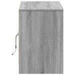 vidaXL Meuble TV avec LED sonoma gris 100x34x50 cm bois d'ingénierie