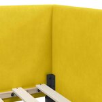 vidaXL Cadre de lit d'angle Jaune 100 x 200 cm Velours