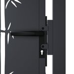 vidaXL Portail de jardin anthracite 105x155 cm acier design de bambou