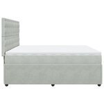 vidaXL Sommier à lattes de lit et matelas Gris clair 200x200cm Velours