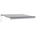 vidaXL Auvent manuel rétractable anthracite et blanc 400x300 cm