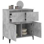 vidaXL Buffet Gris béton 60x35x70 cm Bois d'ingénierie