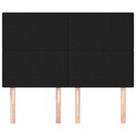 vidaXL Tête de lit Noir 144x5x118/128 cm Tissu