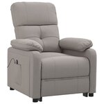 vidaXL Fauteuil Taupe Tissu