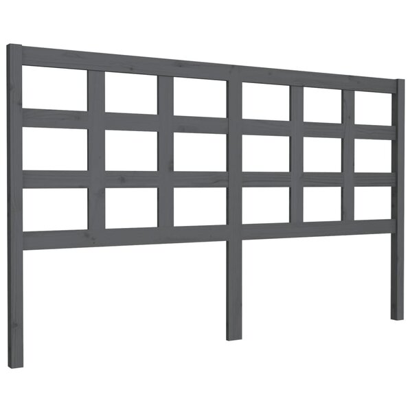 vidaXL Tête de lit Gris 165 5x4x100 cm Bois massif de pin