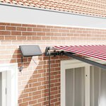 vidaXL Auvent Rétractable Rouge et blanc 300 x 250 cm tissu