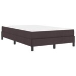 vidaXL Lit à ressorts avec matelas Marron foncé 120 x 200 cm tissu