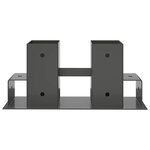Aide à l'empilement de bois de chauffage 12 Pièces Anthracite Acier