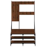 vidaXL Porte-vêtements et rangement des chaussures chêne marron
