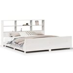 vidaXL Cadre de lit sans matelas blanc 180x200 cm bois massif de pin