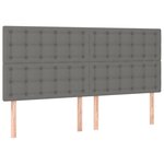 vidaXL Sommier à lattes de lit avec matelas Gris foncé 160x200cm Tissu