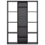 vidaXL Cloison de séparation Gris brillant 100x24x140 cm Aggloméré