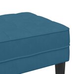 vidaXL Banc Bleu 113x57x39 cm Velours