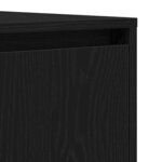 vidaXL Buffet Noir Chêne 120x41x75 cm Bois d'ingénierie