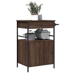 vidaXL Chariot de cuisine chêne marron 56x43x89 5 cm bois d'ingénierie