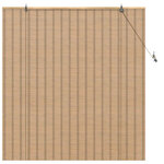 vidaXL Stores et Occultants Marron Clair 140 x 160 cm Bambou