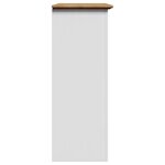 vidaXL Armoire de couloir BODO blanc et marron 80x35x90 cm