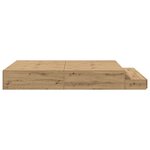 vidaXL Cadre de lit avec rangement avec tiroir Chêne artisanal 150 cm