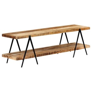 vidaXL Meuble TV 160x40x50 cm Bois solide de manguier