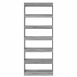 vidaXL Bibliothèque Sonoma gris 80 x 30 x 198 cm Bois d'ingénierie