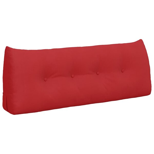 vidaXL Coussin de Dos Rouge 120 x 24 x 50 cm tissu