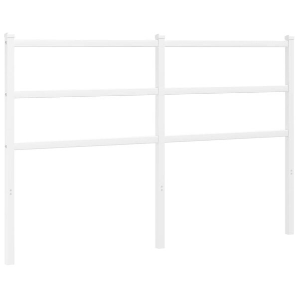 vidaXL Tête de lit métal blanc 135 cm