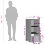 vidaXL Armoire de rangement de jardin gris 50x55x115 cm résine tressée