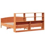 vidaXL Lit bibliothèque sans matelas cire marron 200x200 cm pin massif