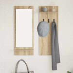 vidaXL Porte-manteau mural avec étagère Chêne sonoma 70 x 10 x 90 cm