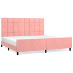 vidaXL Cadre de lit sans matelas rose 200x200 cm velours