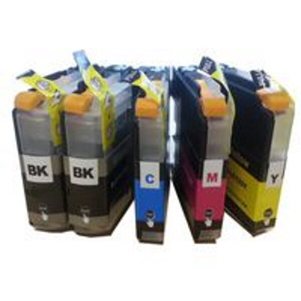 Pack de 5 cartouches compatibles LC127 (2 Noir) et LC125 (couleurs)