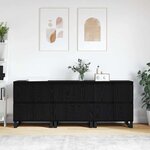 vidaXL Buffets 3 Pièces Chêne noir 180 x 35 x 70 cm Bois d'ingénierie