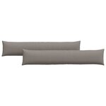 vidaXL Coussins de canapé 2 Pièces Taupe 200 x 40 cm tissu