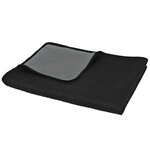 vidaXL Couvre-lit à double face matelassé 230 x 260 cm Gris et noir