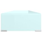 vidaXL Meuble TV/Support pour moniteur 100x30x13 cm verre vert