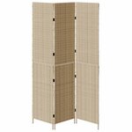 vidaXL Paravent Pliant Manuel Beige 146 x 200 cm. polyrotin