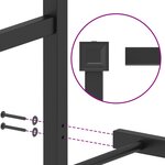 vidaXL Cadre de lit métal sans matelas avec tête de lit noir 140x200cm