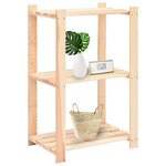 vidaXL Étagères de rangement à 3 niveaux 3 Pièces 60x38x90 cm Pin 150 kg