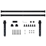 vidaXL Kit mini de porte d'armoire coulissante Acier au carbone 183 cm