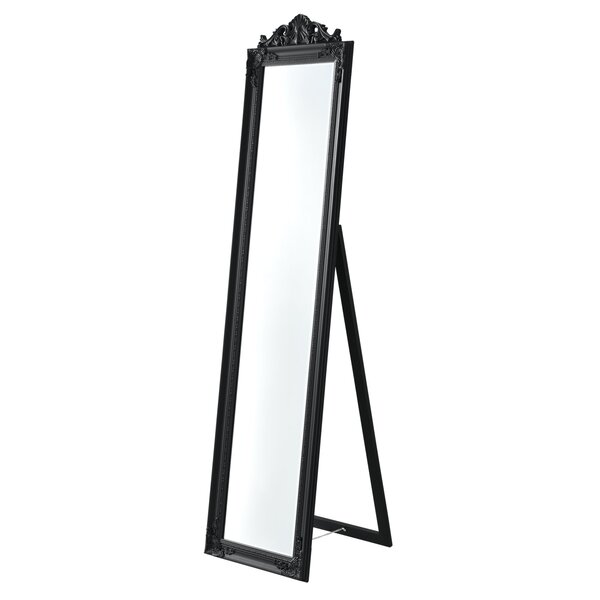 Miroir sur pied inclinable 160 x 40 cm noir mat 03_0007964
