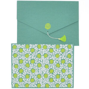 PAPERTREE MONSOON Lot de 5 Enveloppes (A5) - Bleu paon Anis