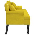 vidaXL Banc avec coussins jaune 120 5x65x75 cm velours