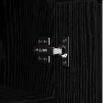 vidaXL Buffet Chêne noir 69 5 x 34 x 90 cm Bois d'ingénierie et fer