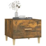 vidaXL Table basse Chêne fumé 50x50x40 cm Bois d'ingénierie