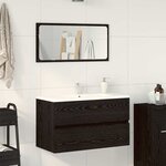 vidaXL Ensemble de meubles de salle de bain 2 Pièces Chêne noir