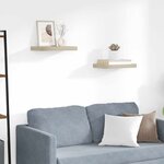vidaXL Étagères murales flottantes 2 Pièces chêne 40x23x3 8 cm MDF