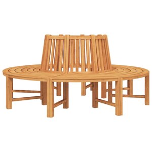vidaXL Bancs circulaires 2 Pièces demi-rond Ø201 cm bois massif de teck