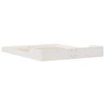 vidaXL Cadre de lit Blanc 160 x 210 cm Bois massif en pin