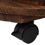 vidaXL Fontaine à eau sur roues pompe 55x55x80 cm bois de sapin massif