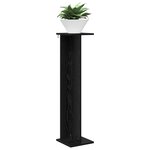 vidaXL Support de Plante Chêne noir 25 x 25 5 x 100 5 cm